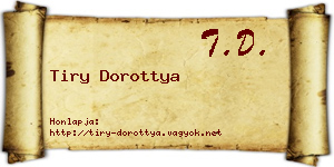 Tiry Dorottya névjegykártya
