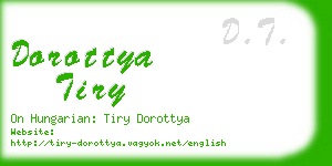 dorottya tiry business card